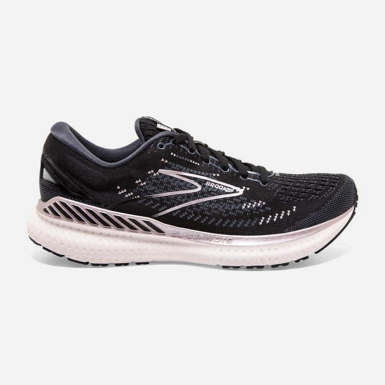 Tenis Brooks Glycerin Gts 19 Max Cushion - Zapatillas Para Correr En Asfalto Mujer - Negras / Metal